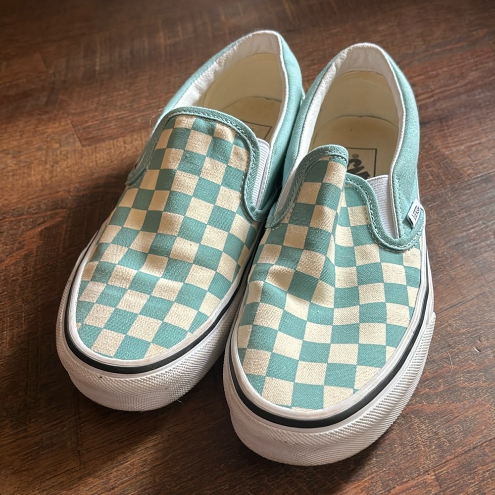 Classic Checkerboard Vans with a twist! Excellent condition!